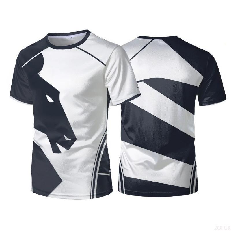 Fashionable Geometric Pattern 3D Printed T-shirt for Summer Men's Casual Short Sleeved Clothing, Personalized Street Comfortable Round Neck Sportswear