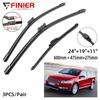 3 шт. щетки стеклоочистителя для VW Passat B7 2012-2015 24 "19" 11 "подходят для переднего лобового стекла, щетки для окон, резак, аксессуары 2012 2013 2014 2015