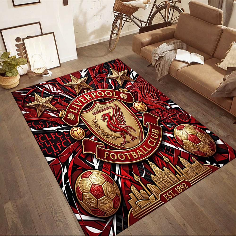 Liverpool Football Club Area Rug Suitable For Game Room Kitchen Entryway Outdoor Antislip Carpet Office Home Decor Wedding Party Gift
