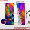2D flat printing 2pcs Curtain Curtain Carnival Masks with Feathers(1) Digital Printed Polyester Drapes Family Party for Holiday