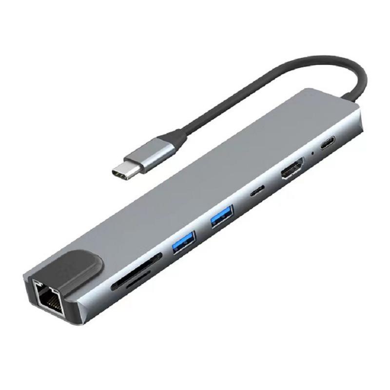 Док-станция расширения и конвертер 8-в-1 USB-C - HDMI 4K