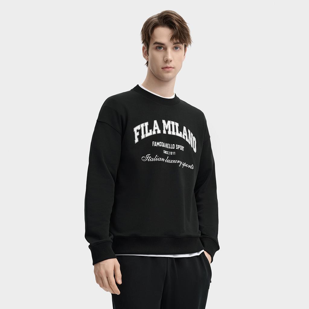 Новая толстовка FILA мужская угольно-черная F11M435202FBK