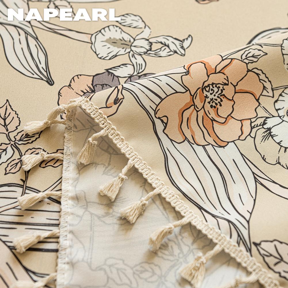 1 шт. NAPEARL Французские Ретро Цветочные Шторы Пасторальный Стиль с Бахромой Полузатемняющие Шторы для Спальни Гостиной Окна Домашний Декор