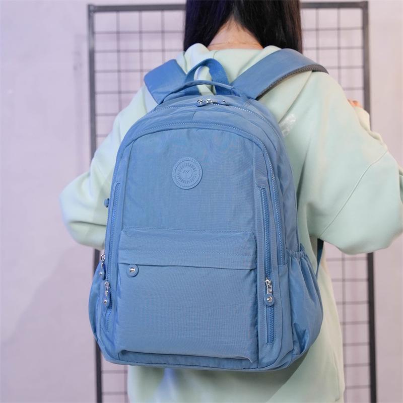 Water-Repellent Oxford Bag Large Capacity Women's Backpack Outdoor Travel Bag Lightweight Student Schoolbag