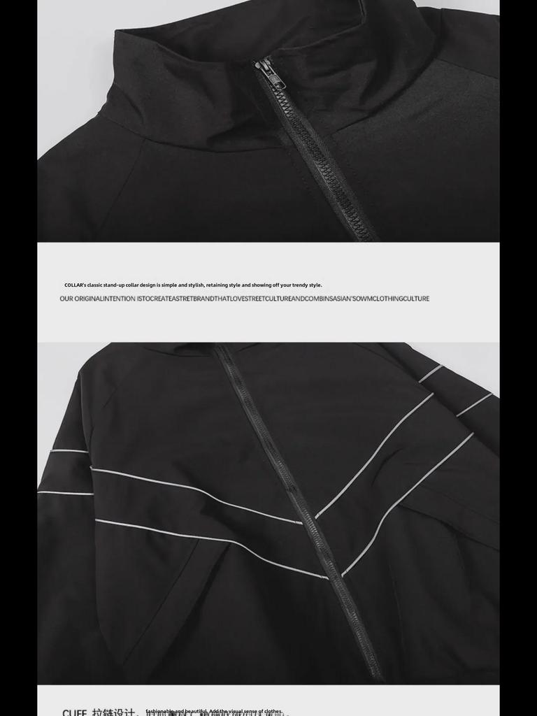 Reflective Windproof Jacket for Men and Women - Casual Autumn/Winter Outerwear for Couples and Teens