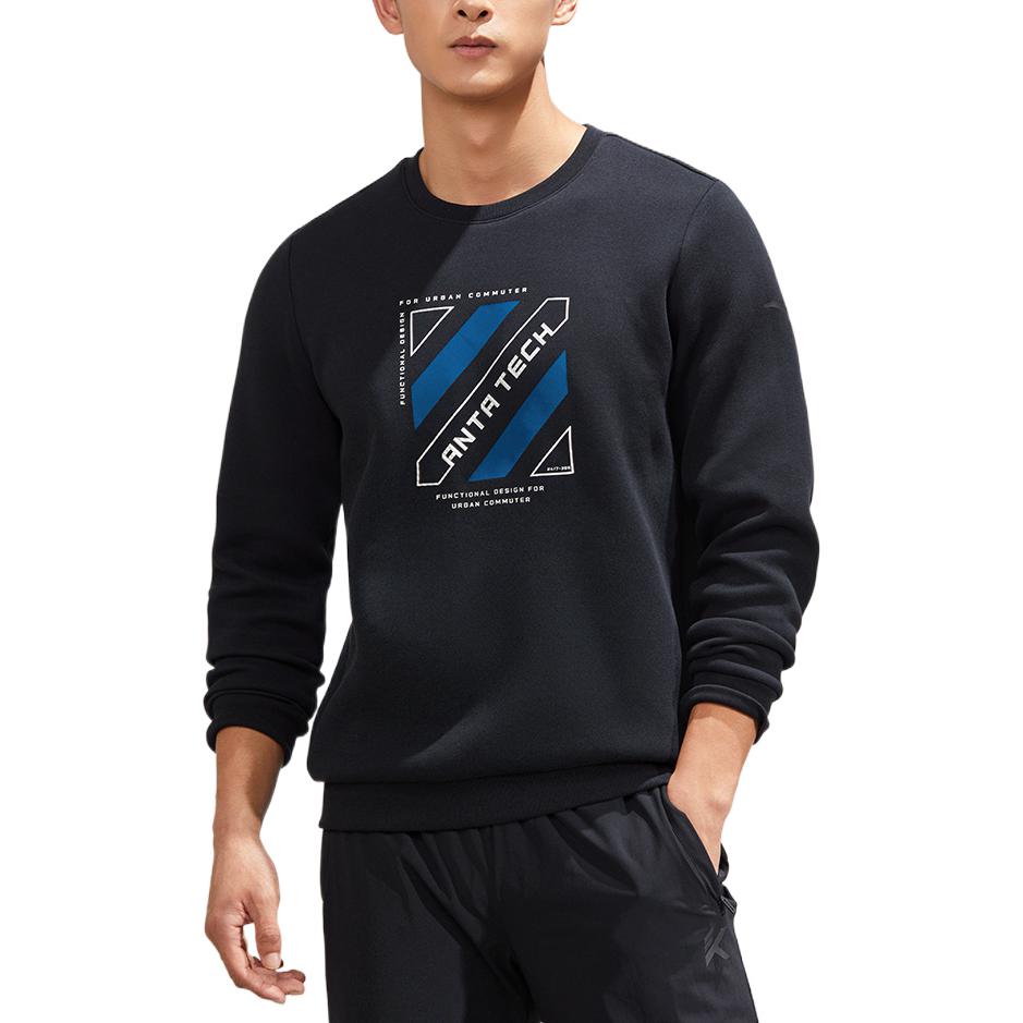 Anta Comprehensive Training Collection Sports Lifestyle Collection Sweatshirt Unisex Black 152237737-4
