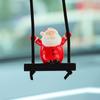 Festival Swinging Santa Auto Mirror Hanging Decoration Resin Christmas Ornament For Car Home Decoration