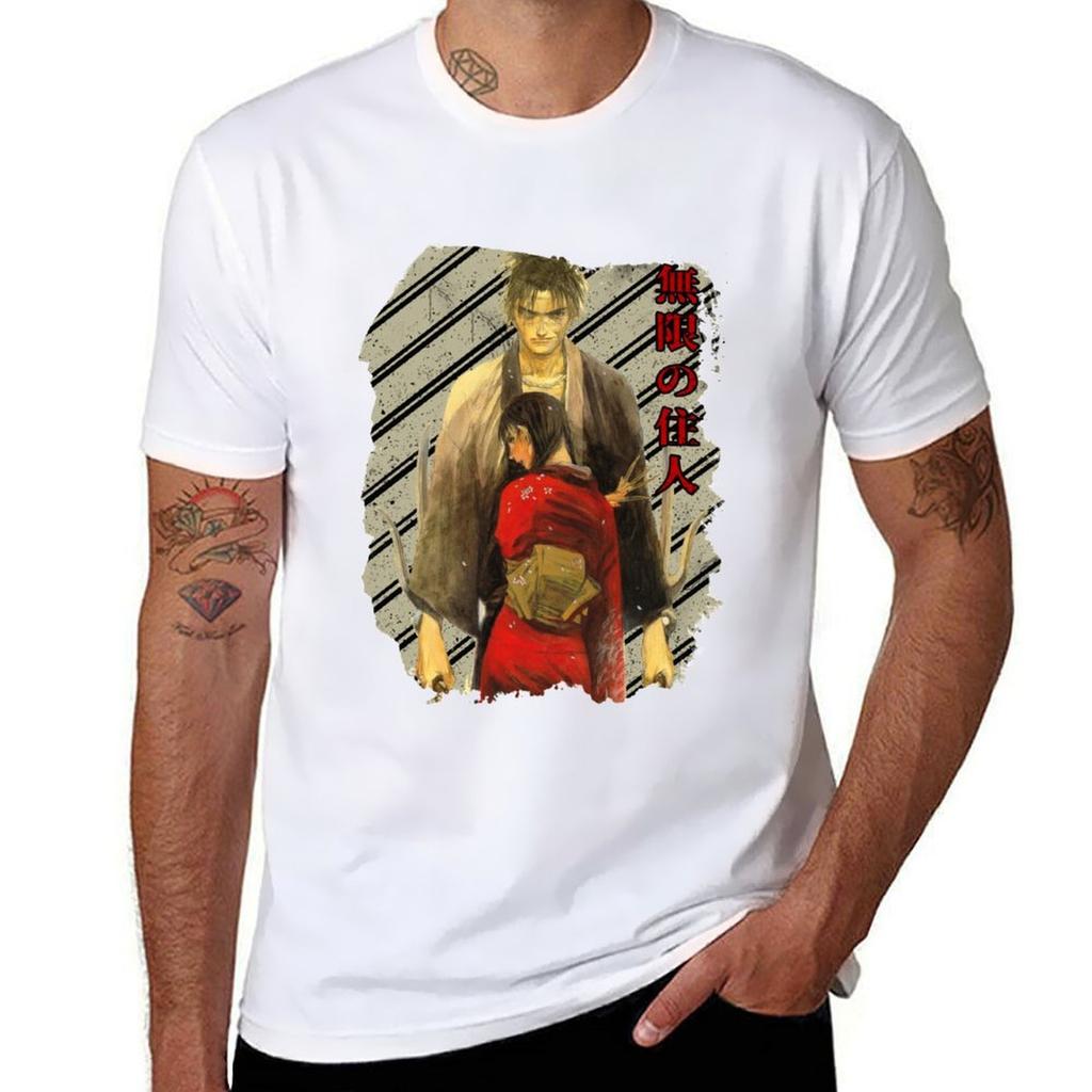 Blade Of The Immortal Unisexji And Rin Tshirt Functional Casual Short Sleeve Tee