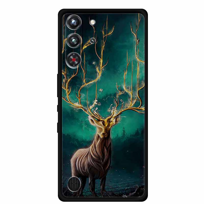 Для ZTE Nubia Red Magic 10 Pro Задняя крышка Чехол 6,85" Черный Силиконовый Мягкий Чехол для Телефона Для ZTE nubia Redmagic 10 Pro Чехол Сумка Funda Bag