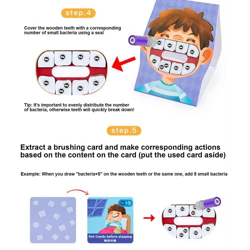 with Toothbrush Simulation Brushing Teeth Game Counting Tooth Defence Board Game Boys Girls