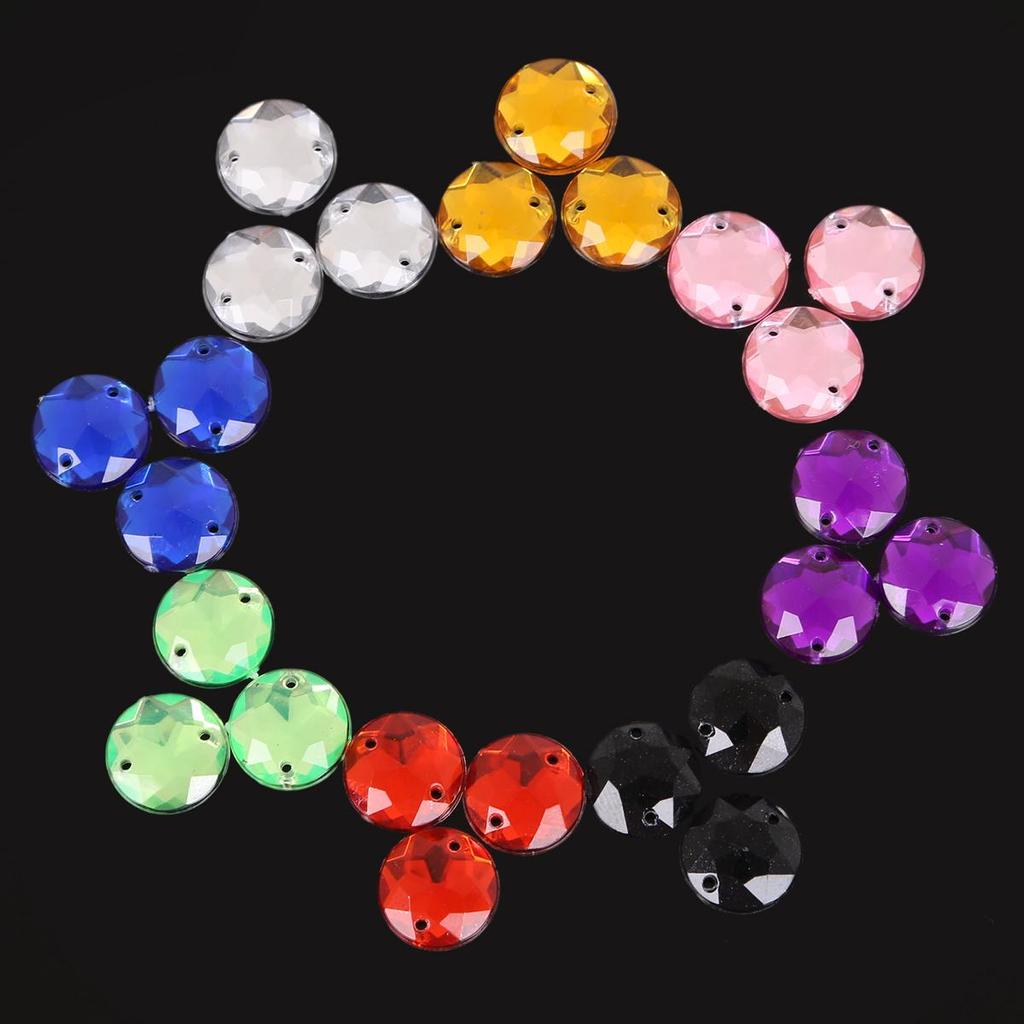 8/10/12mm Sewing Flatback Rhinestones Round Acrylic Beads Sew On Strass Crystal Stones For DIY Craft Scrapbook Decoration