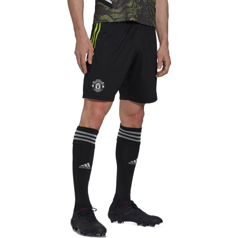 Adidas Футбольные шорты FW22 с фирменным узором и эластичной талией, прямые, мужские, черные, HE6684