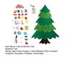 DIY Felt Christmas Tree with 5m LED Lights 3-Foot Tall Wall Hanging Decor with Detachable Ornaments Montessori Holiday Activity for Kids And Home