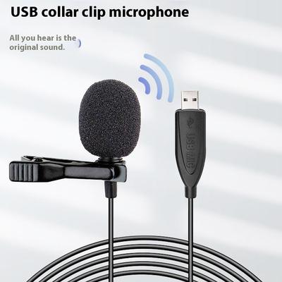 Проводной петличный микрофон для записи мобильных видеоконференций, USB-петличный микрофон для игровых потоков в реальном времени