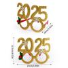 Блестящие очки с цифрами 2025 года, золотые, красные, зеленые, серебряные, очки для рождественской вечеринки, рождественские очки, очки для празднования Нового года, реквизит для фотосъемки