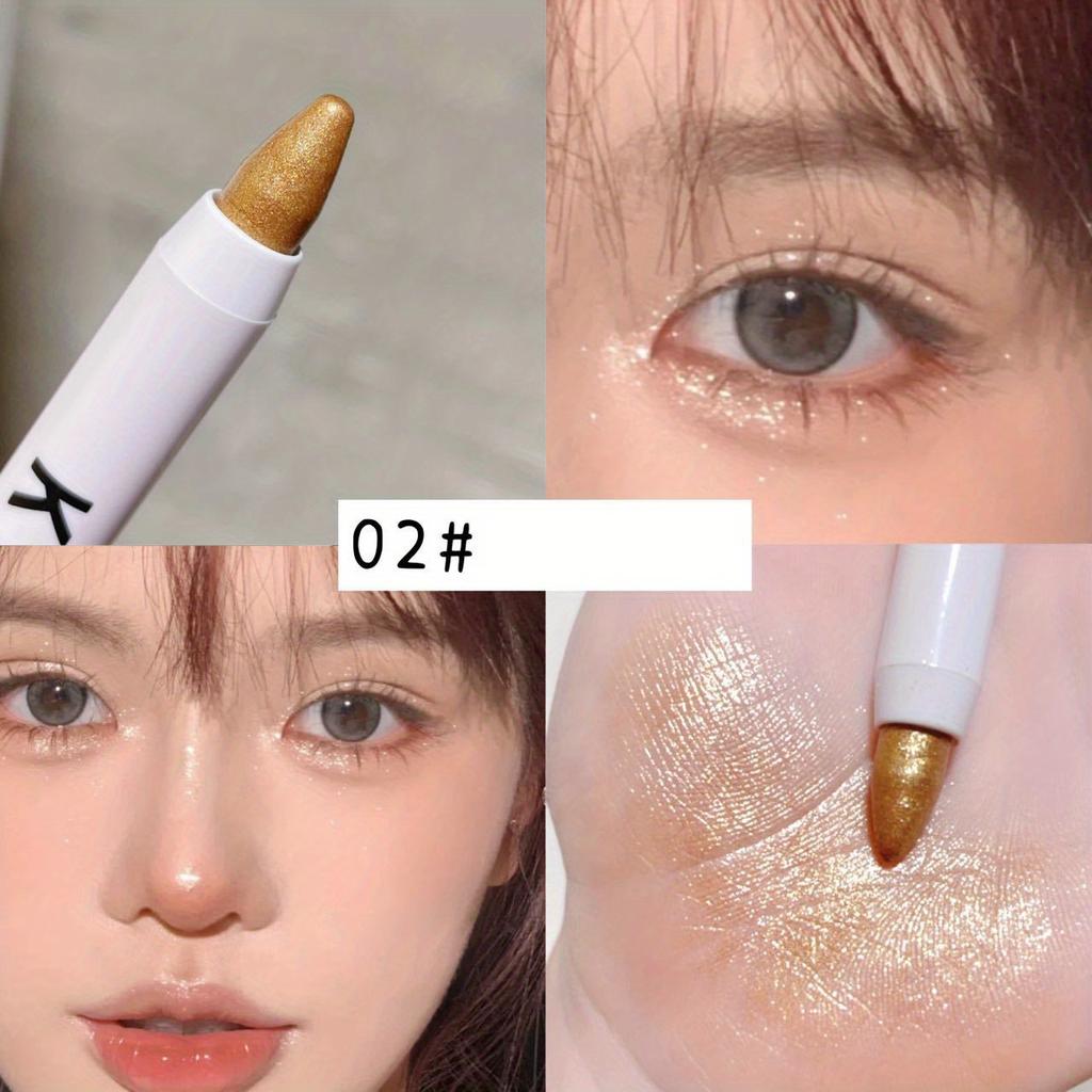 High-gloss Lying Silkworm Eyeshadow Pen 608 White Pearlescent High-gloss Pen Brightens Eye Head Eyeshadow Lasting Lying Silkworm Pen