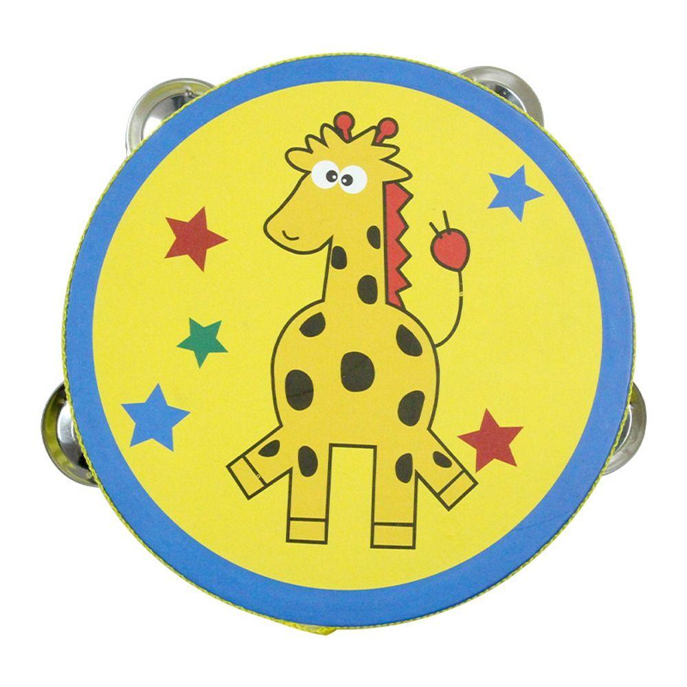 Music Toys Tambourine Cartoon Pattern Kids Bell Drum Children Hand Drum Baby Gifts
