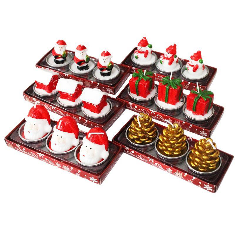 Рождественская свеча Дед Мороз Снеговик Сапоги Формы Домашняя Рождественская Вечеринка Домашнее Украшение для Ужина Семейная Атмосфера Свеча При свечах Подарки Аксессуары