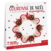 Kit créatif - GRACRE - Couronne de Noël - 25 cm - Pompons rouges - Décoration intérieure