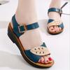 2025 New Summer Women Sandals Casual Women Flat Shoes Genuine Leather Wedges Sandals Soft Sole Cozy Mother Shoes