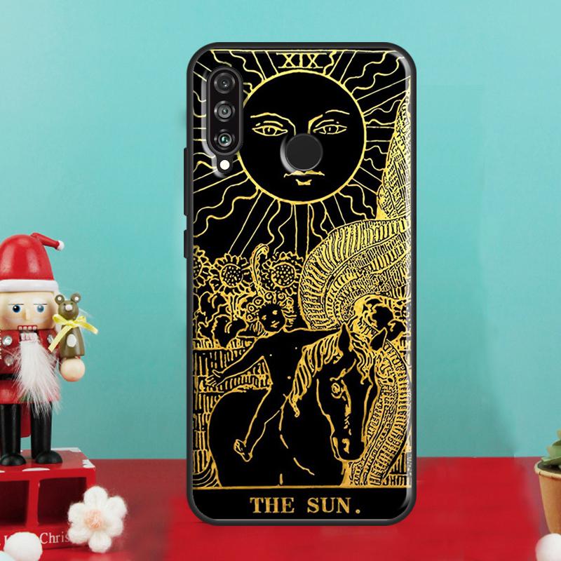 Чехол для Huawei Nova 5T 10 9 SE 12s 11i 12i Y91 Y90 Y60 Y70 Y72 Y61 P20 P30 P40 Lite P60 Pro с изображением карты Таро "Солнце"