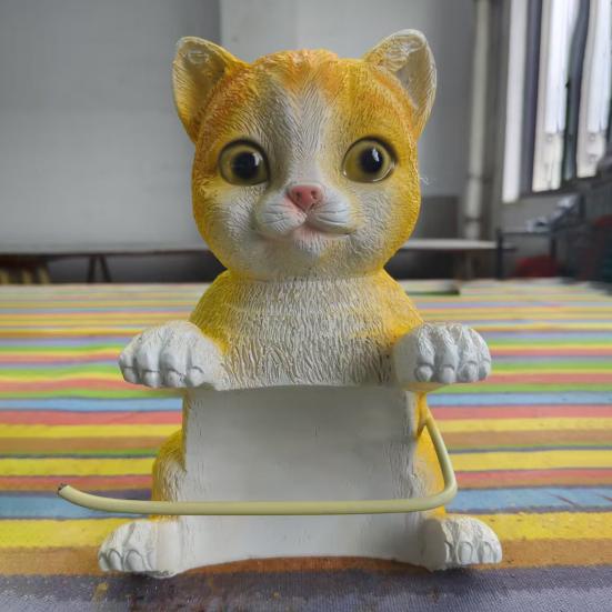 Настенный держатель для туалетной бумаги, простая установка, реалистичный держатель для бумажных полотенец в виде кошки, украшение для ванной комнаты