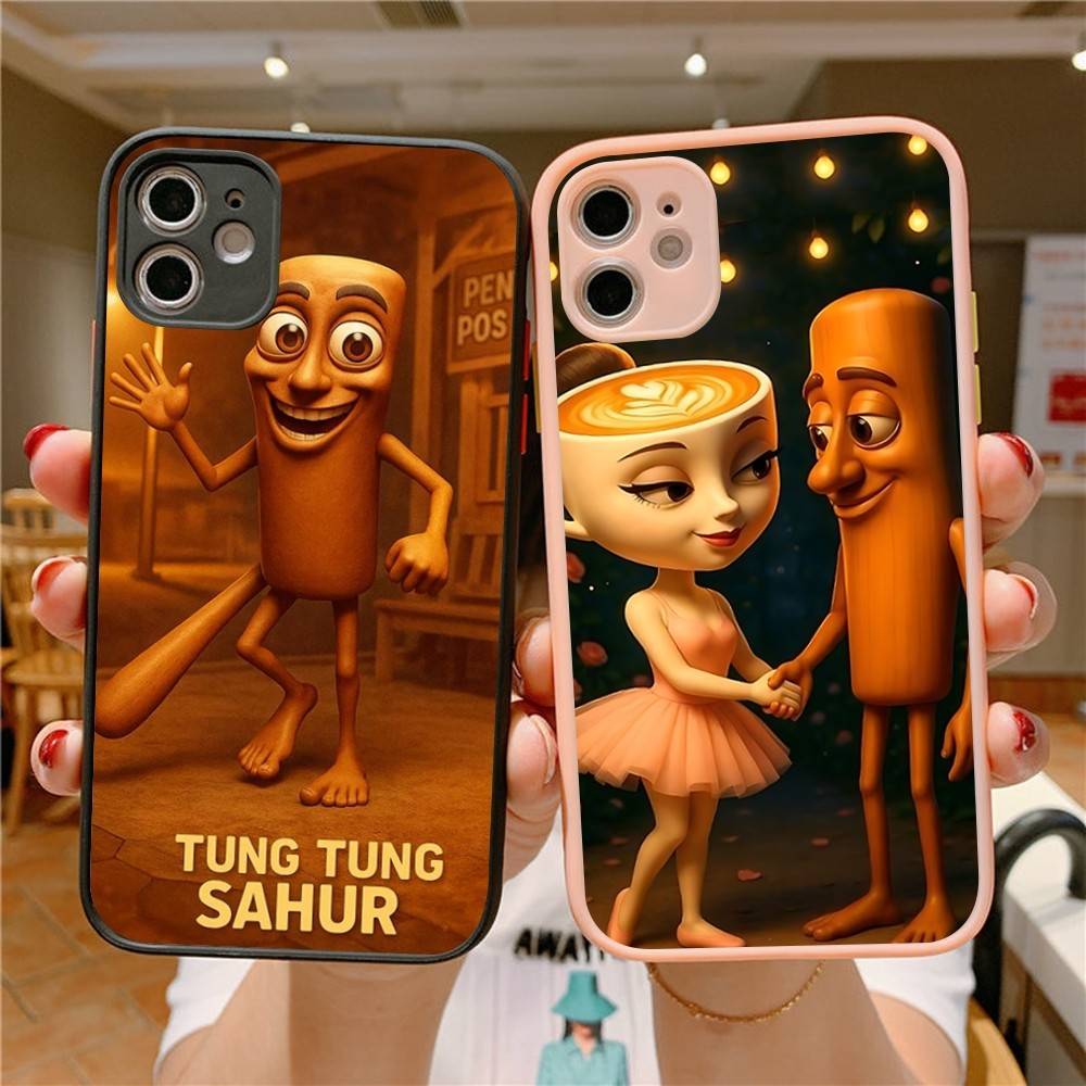 Чехол для телефона Tung Tung Tung Sahur для iPhone 14 X XR XS 7 8 Plus 11 12 13 Pro MAX 13mini Матовый ударопрочный чехол