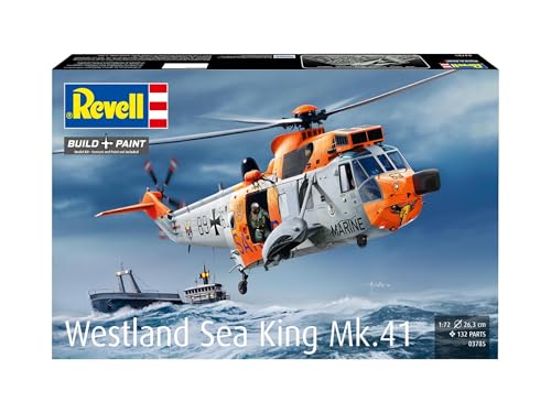 Немецкий Revell 1/72 Westland Sea King Mk.41 Пластиковая модель 03785 (Вертолет)