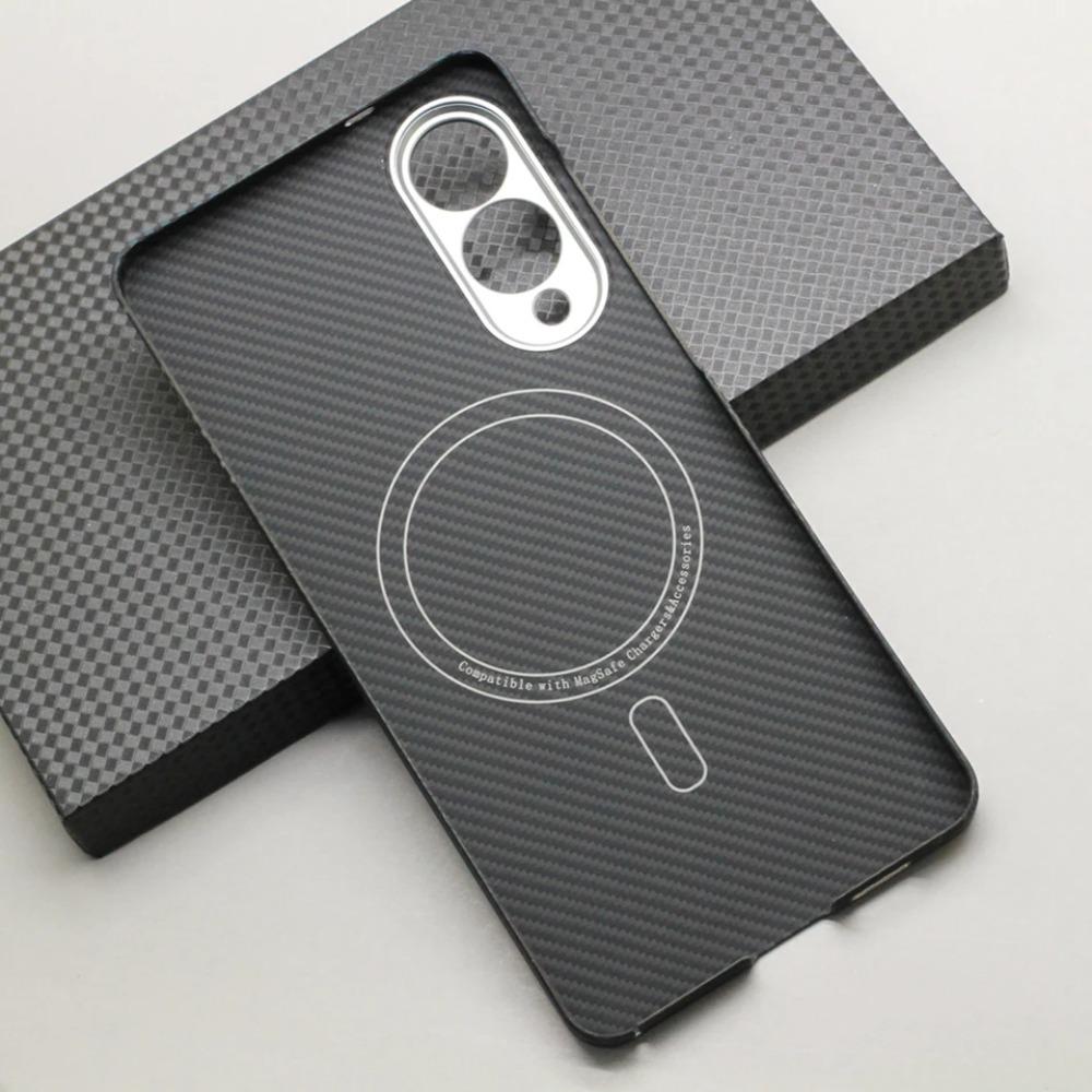 Магнитный чехол из углеродного волокна для Samsung Galaxy S25 Edge Magsafe Противоударная защитная крышка Арамидное волокно Galaxy S25 Edge Магнитный чехол