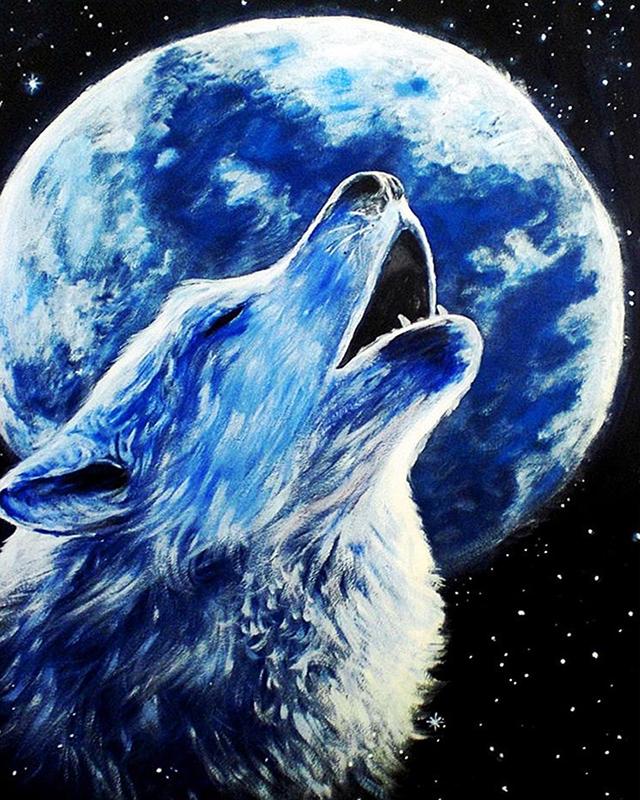 5D DIY Алмазная картина Волк Ремесло Полный квадрат Алмазная вышивка Животный пейзаж Вышивка крестом Горный домашний декор