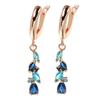 Vintage Temperament, Colorful Zircon Earrings, Women's Personalized and Fashionable Rose Gold Earrings