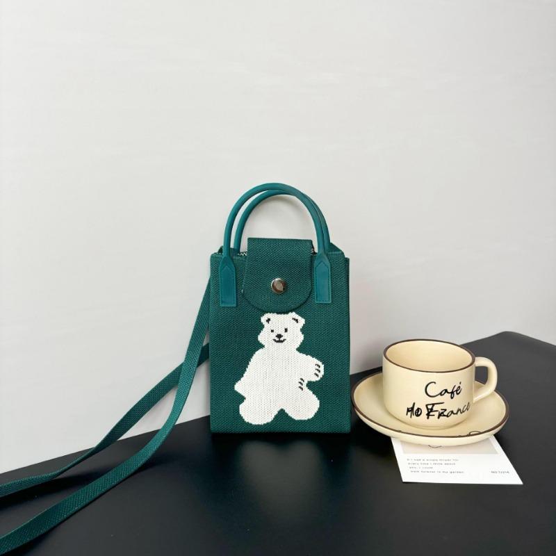 Ns сумка для мобильного телефона мультяшная милая нишевый дизайн вязаная сумка универсальная сумка через плечо мессенджер кошелек для мелочи милый стиль