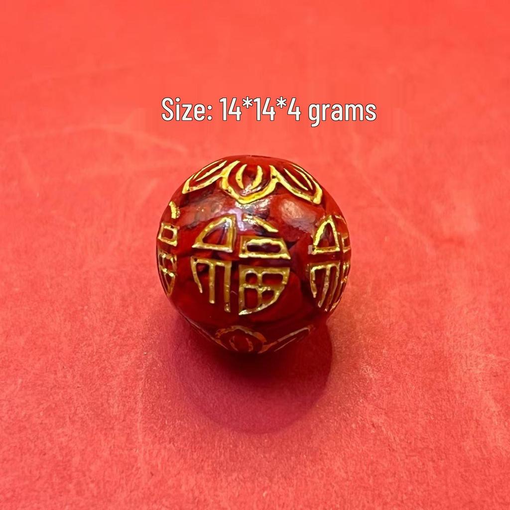 Original Gold-Plated Cinnabar Turtle Shell Fu Plaque and Gourd Pouch Accessories