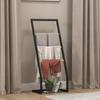 Bamboo And Steel Freestanding Towel Rack With 4 Bars Support 40.5L X 28W X 98H Cm Black And Natural