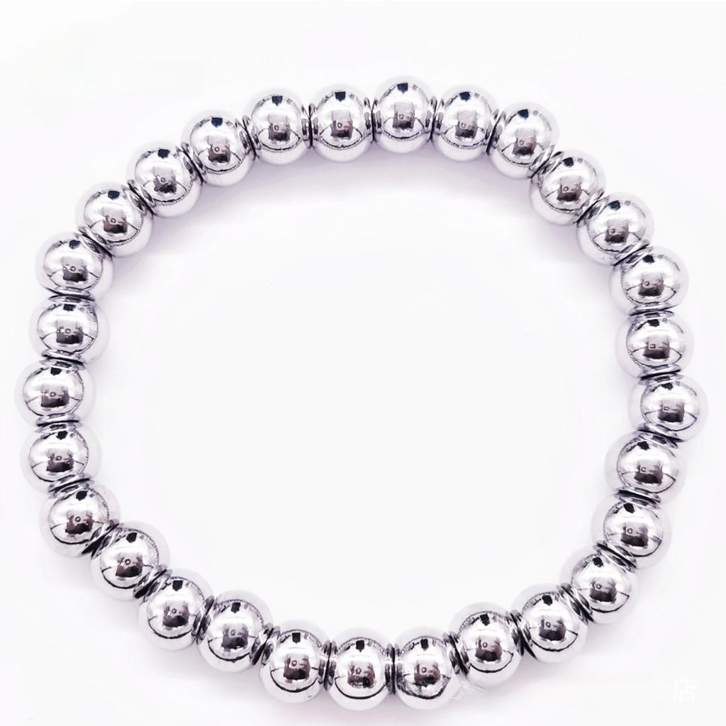 8MM Stainless Steel Bracelet Women Bead Bracelet for Women Men Jewelry Couple Bracelet Charm Bracelet Jewelry Accessory Gift