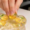 Прозрачная пищалка-лапка кошки Снятие стресса Клубника Виноград Вишня Морковь Ананас Блестящая сенсорная игрушка-лапка котенка Мягкий мячик-антистресс Игрушка-фиджет