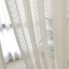 Retro Romantic White Lace Embroidered Mesh Knitted Chiffon Curtain - Top Pole Through Living Room Decoration Partition Curtain, Bedroom Window