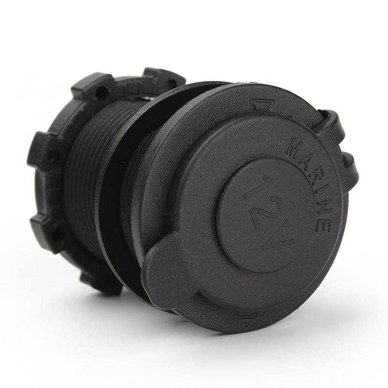 Автомобильные аксессуары, розетка, автомобильный Стайлинг, вилка прикуривателя автомобиля, водонепроницаемый мотоцикл постоянного тока 12 В 24 В, черный термостойкий пластик