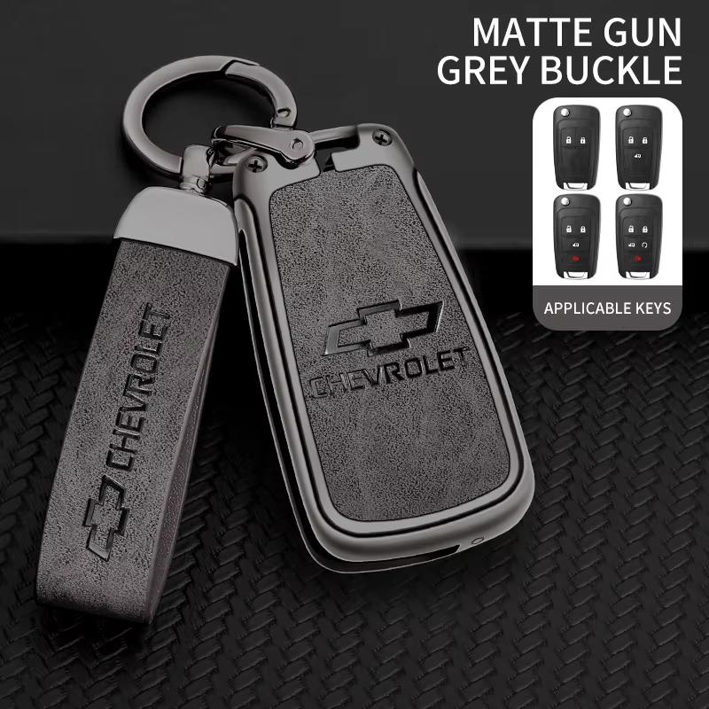 AABHI1 Zinc Alloy Car Flip Key Case Cover Shell Bag For Chevrolet Cruze Aveo Trax Sail Malibu Captiva Prism Spark Protector Accessories