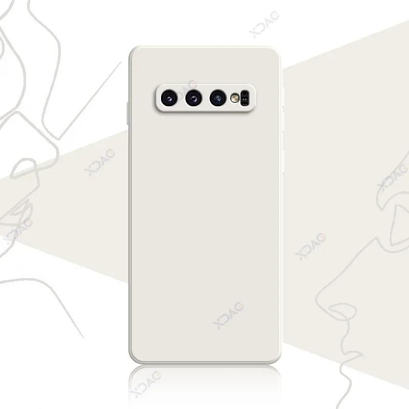 Роскошные квадратные жидкие силиконовые чехлы для Samsung Galaxy S10 Plus S10E SamsungS10Plus мягкий чехол для телефона водонепроницаемый корпус