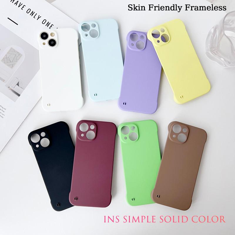 INS Простой однотонный чехол для Samsung Galaxy S24 S23 S22 Ultra Plus FE, безрамочный, с защитой от отпечатков пальцев, жесткий матовый чехол из ПК