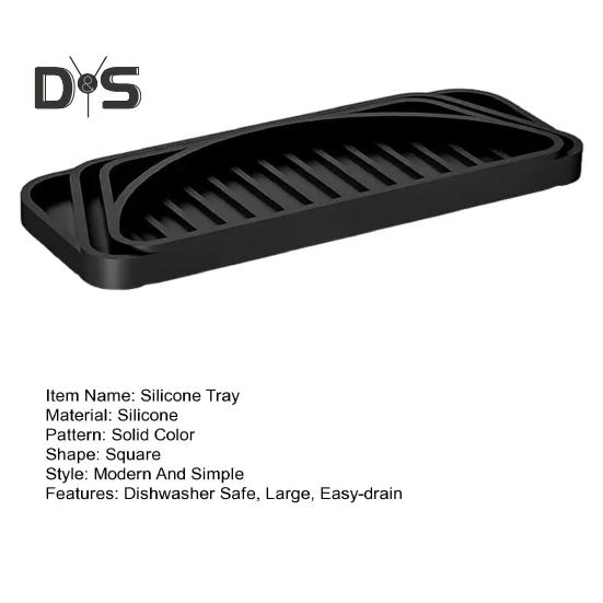 Силиконовый коврик для поддона для сбора капель, универсальный, непроливаемый и нескользящий, поддон для кофемашины, поддон для холодильника, поддон для воды для диспенсера воды, холодильника, кофейного бара, подрезаемый