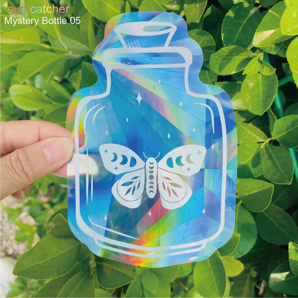 Красочная наклейка на окно, Ловец Солнца, радужная призма, бабочка, статическая стеклянная наклейка, ПВХ, противоударное стекло, домашний декор