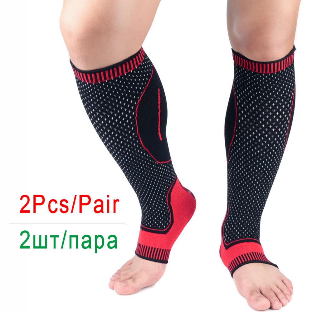 1 Pair Compression Ankle Calf Sleeves Relieve Plantar Fasciitis Improve Blood Circulation Shin Splint Recovery Aid