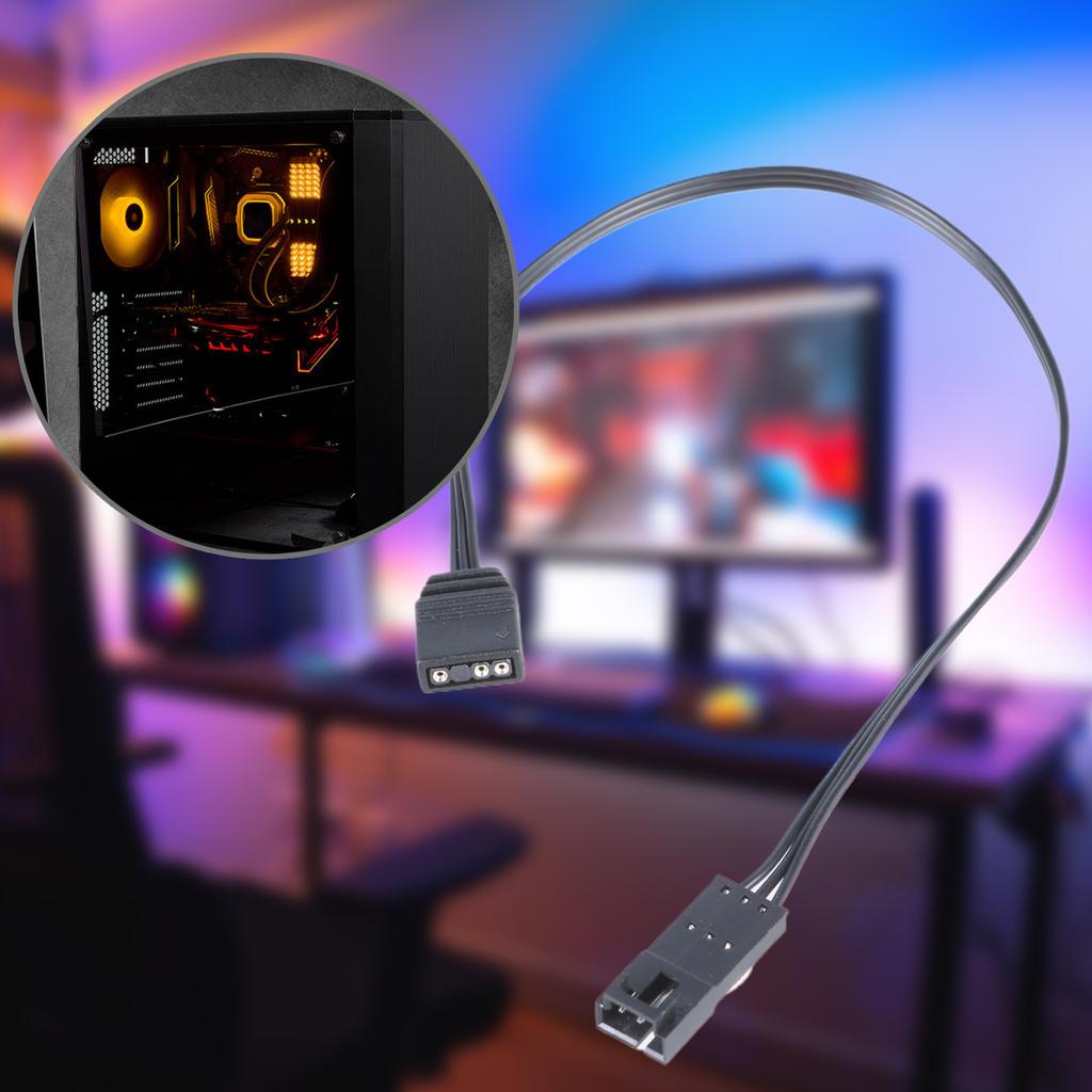 Удлинительный кабель для светодиодной ленты RGB 25 см/9,84 дюйма, разъем «папа-мама» 4-контактный, 3-контактный, для моддинга ПК, HDLL120, вентилятор, подсветка