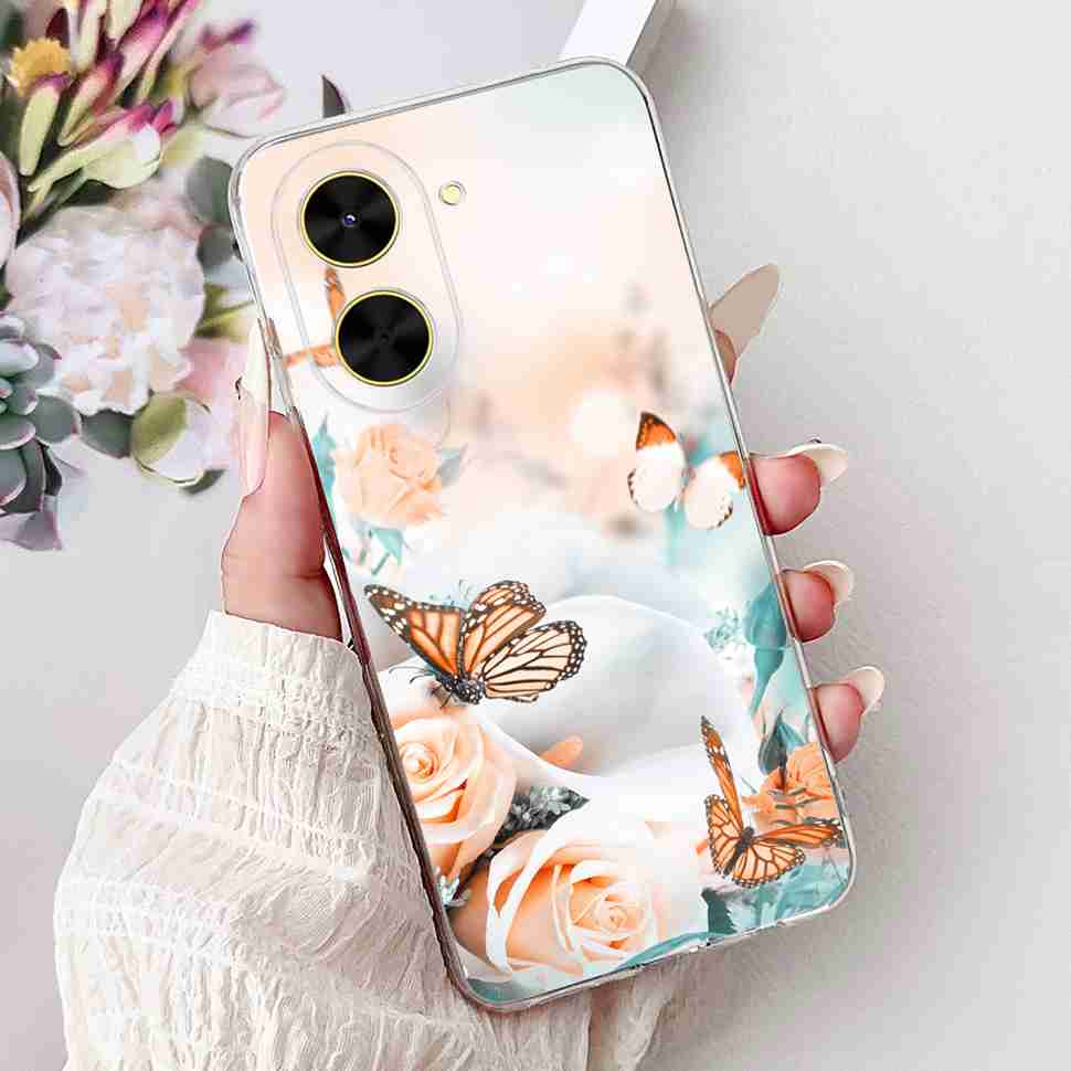 For Xiaomi Redmi A5 NFC Casing Pink Pattern Cover Soft Silicone Phone Case For Redmi A5 RedmiA5 NFC A5NFC 5G Protectors Bumper