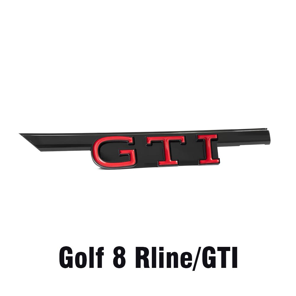 AABIL1 Car GTD GTI Logo Front Grill Emblem Trim Sticker Badge Accessorie For VW Volkswagen GTI Golf8 Polo Passat Mk6 MK7 Tiguan R RLine