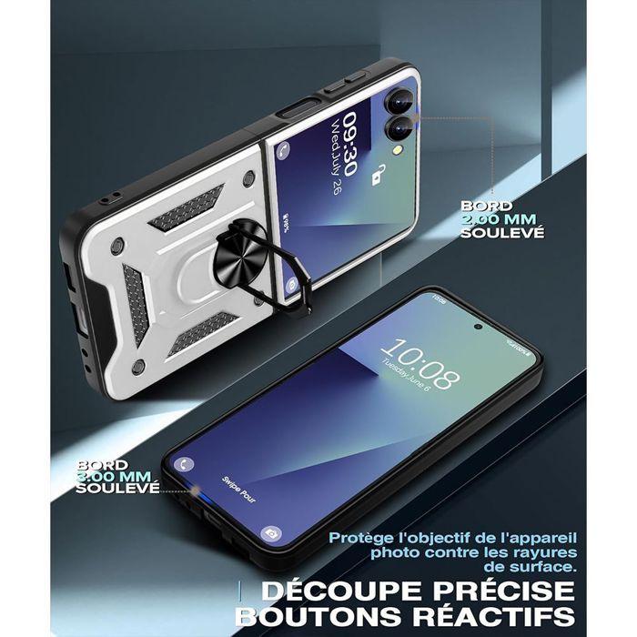 Coque de protection - BOOLING - pour Samsung Galaxy Z Flip 7 - Antichoc - Argenté - 2 Verres Trempés