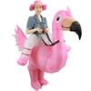 Надувной костюм фламинго, подходит для косплея на тематической вечеринке в честь Хэллоуина/Рождества, подходит для роста 150-190 см