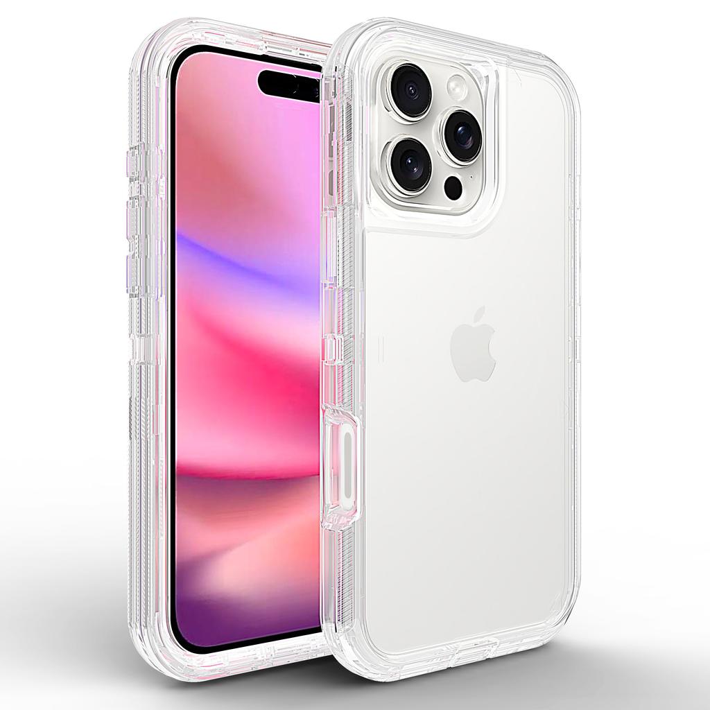 Чехол для iPhone 16 15 14 13 12 11 Pro Max Plus Xs Xr 8 7 Полный 3 в 1 Ударопрочный Прочный Защита от царапин Крепкий Прозрачный Чехол Funda